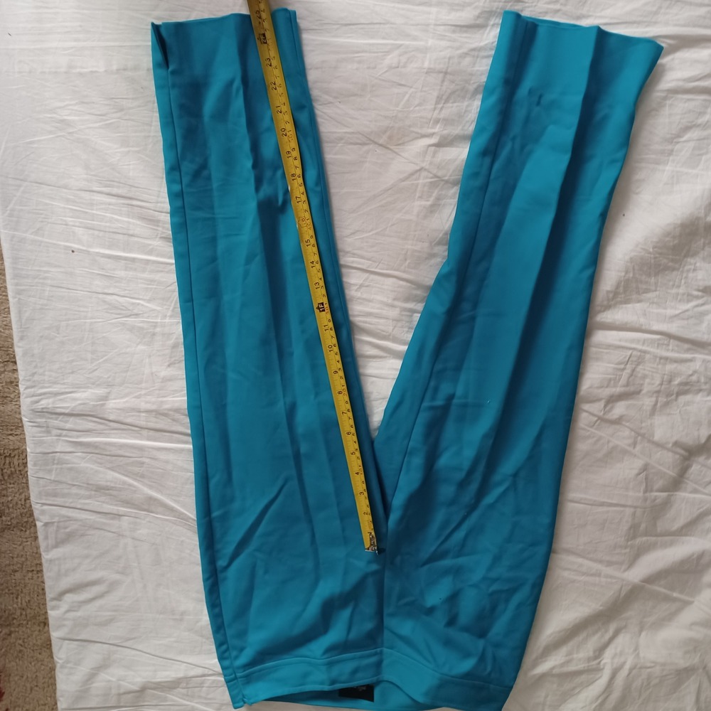 Gallia Moda Womens Turquoise Blue Slim Fit Tailored Trousers Pants Size 2 - Picture 4 of 7